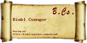 Biebl Csongor névjegykártya